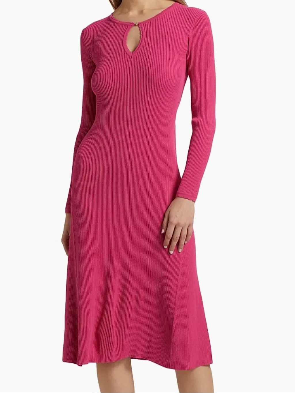 Elie Tahari Nwot Keyhole Neckline Midi Sweater Dress